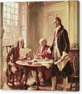 Writing The Declaration Of Independence, 1776 Canvas Print