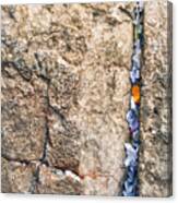 Written Prayers Tucked Into Cracks Western Wall Jerusalem Canvas Print