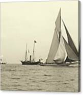 Yachts Valkyrie Ii And Vigilant Start Americas Cup Race 1893 Canvas Print