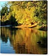 Yamhill River Reflections  5811 40x20 Canvas Print