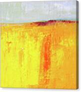 Yellow Abstract Landscape Canvas Print