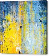 Yellow And White Abstract Wall Canvas Print