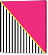 Yellow Pink And Black Geometric 2 Canvas Print