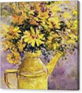 Yellow Pot Of Sunshine Canvas Print
