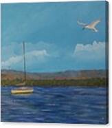 Yellow Sailboat Canvas Print