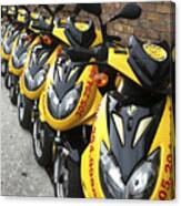 Yellow Scooters Canvas Print