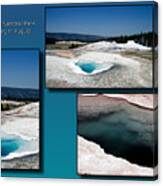 Yellowstone Park Heart Spring In August Collage Canvas Print