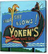 Yoken's Sign, Nh Canvas Print