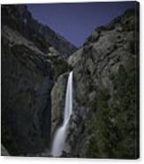 Yosemite Falls At Night Canvas Print