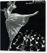 You Can See It In Moscow - Ballerina - Retro Travel Poster - Vintage Poster Canvas Print