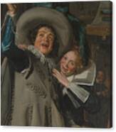 Young Man And Woman In An Inn Canvas Print