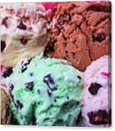 Yummy Scoops Of Ice Cream Canvas Print