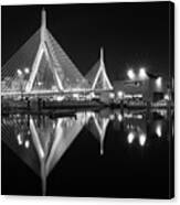 Zakim Bridge From Lovejoy Wharf Canvas Print