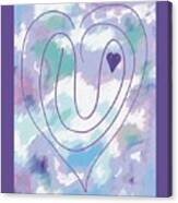 Zen Heart Labyrinth Pastel Canvas Print