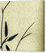 Zen Sumi Antique Flower 4a Ink On Watercolor Paper By Ricardos Canvas Print