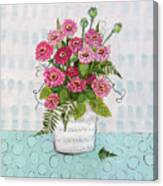 Zinnia Flowers Canvas Print