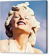 0243 Forever Marilyn Monroe Statue Canvas Print