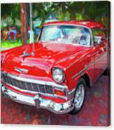 1956 Chevrolet Bel Air 210 Red 101 Canvas Print