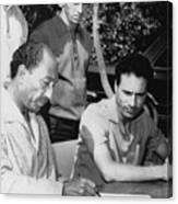 Anwar Sadat And Muammar Al-qaddafi #1 Canvas Print