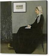 Arrangement In Grey And Black/ Whistler's Mother, 1871. Oil On Canvas. 144,3 X 162,4 Cm. #1 Canvas Print