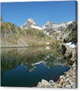 Arriel Lake In The Pyrenees, Respomuso Valley In Sallent De Gallego, Tena Valley, Huesca Province, Aragon, Spain. #1 Canvas Print