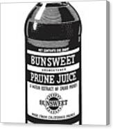 Bottle Of Prune Juice #1 Canvas Print