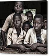 Boys At School In Benin Canvas Print