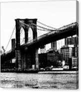 Bridge Of Brooklyn Bw Ii #1 Canvas Print