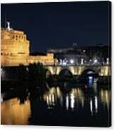 Castel Sant Angelo By Night #1 Canvas Print
