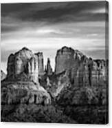 Cathedral Rock In Black And White #2 Canvas Print
