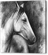 Charcoal Equestrian Portrait I #1 Canvas Print