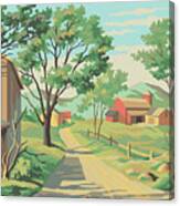 Countryside Road Paint By Number #1 Canvas Print