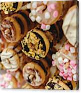 Donuts Of Different Flavors, To Put On An Unhealthy Diet #1 Canvas Print