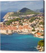 Dubrovnik, Old Town, Aerial View #1 Canvas Print