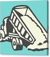 Dump Truck With Raised Back #1 Canvas Print