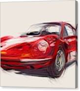 Ferrari Dino 246 Gt Draw #1 Canvas Print