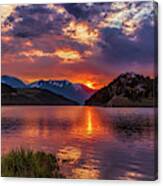 Fiery Sunset At Summit Cove #1 Canvas Print