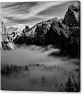 Fog In Yosemite #1 Canvas Print