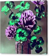 French Flower Postcard, C1900 #1 Canvas Print