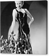 Ginger Rogers Wearing An Evening Gown #1 Canvas Print