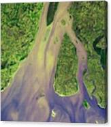 Hugli River, Part Of The Ganges Delta,, Nasa #1 Canvas Print