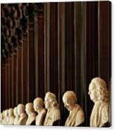 Ireland, Dublin, The Busts Of Prominent Scholars In The Old Library, Trinity College #1 Canvas Print