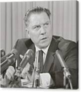 Jimmy Hoffa Speaking At Press Conference #1 Canvas Print
