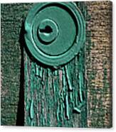 Keyhole Lock On Wooden Door #1 Canvas Print