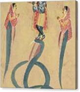 Krishna As Kali Worshipped By Radha #1 Canvas Print