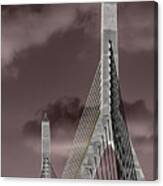 Leonard P Zakim Bunker Hill Memorial Bridge Boston #2 Canvas Print