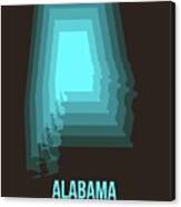 Map Of Alabama #1 Canvas Print