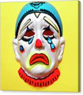 Mask Of A Sad Clown #1 Canvas Print