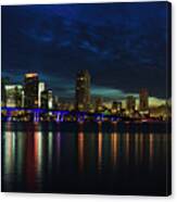 Miami Sunset Skyline #1 Canvas Print