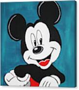 Mickey Mouse Blue Canvas Print
